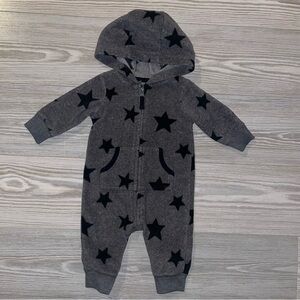 Carter’s Baby Boys Hooded Fleece Romper Size 6 Months